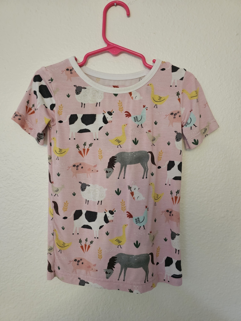 Little Sleepies Farm Animals Pink 3T Top & Pants set